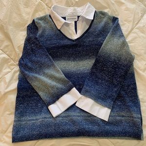 Layered sweater blue size XL